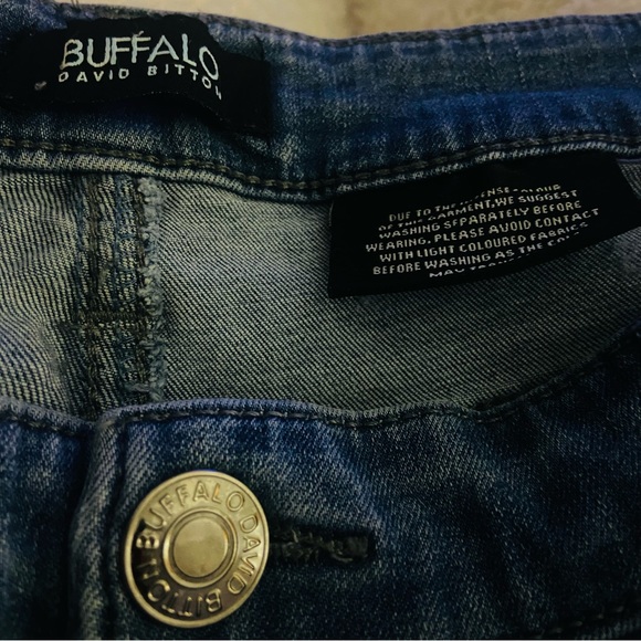 Buffalo David Britton blue size 12 / 32 jeans mid rise stretch - Picture 2 of 7